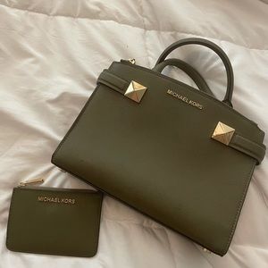 Michael Kors Satchel and Matching Card Wallet